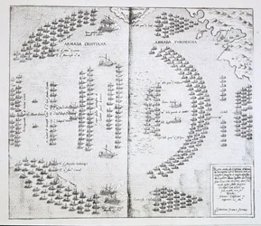 Las flotas se enfrentan, ilustración de 